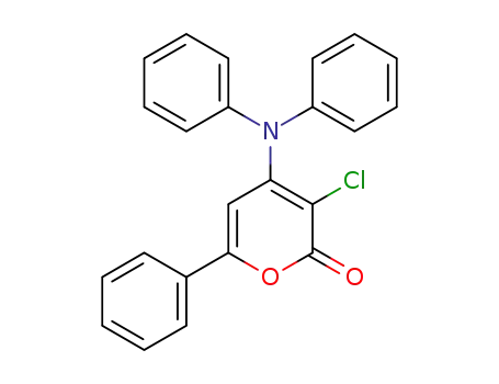 Molecular Structure of 70486-07-6 (3-chloro-4-(diphenylamino)-6-phenyl-pyran-2-one)