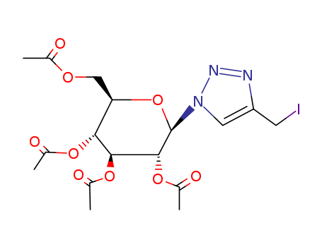 1H-1,2,3-Triazole,4-(iodomethyl)-1-(2,3,4,6-tetra-O-acetyl-b-D-glucopyranosyl)- cas  70380-27-7