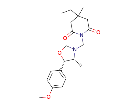3-(4-Methyl-4-ethyl-2,6-dioxo-piperidinomethyl)-4-methyl-5-(4-methoxy-phenyl)-oxazolidin