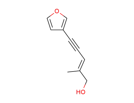 Molecular Structure of 53768-16-4 (2-Penten-4-yn-1-ol, 5-(3-furanyl)-2-methyl-, (E)-)