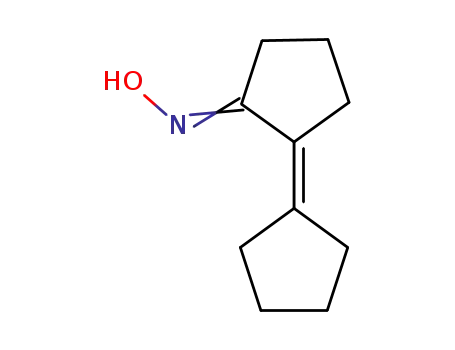 Molecular Structure of 5834-10-6 (Cyclopentanone, 2-cyclopentylidene-, oxime)