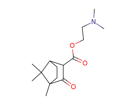 Molecular Structure of 7061-67-8 (2-(dimethylamino)ethyl 4,7,7-trimethyl-3-oxobicyclo[2.2.1]heptane-2-carboxylate)