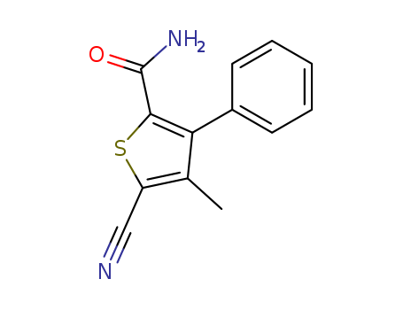 5-Cyano-4-methyl-3-phenyl-2-thiophenecarboxamide 70541-99-0