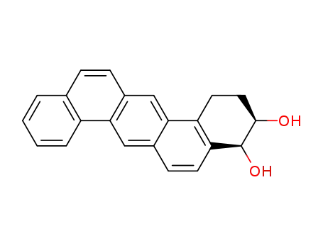 Molecular Structure of 83197-99-3 (dibenz(a,h)anthracene-1,2,3,4-tetrahydro-3,4-diol)