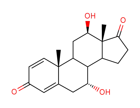 Molecular Structure of 70608-75-2 (7,12-dihydroxyandrosta-1,4-diene-3,17-dione)