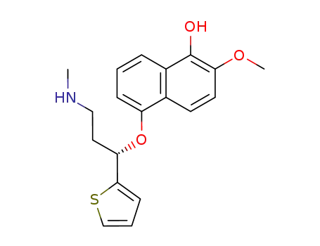 Molecular Structure of 741693-79-8 (2-Methoxy-5-[(1S)-3-(methylamino)-1-(2-thienyl)propoxy]-1-naphthalenol)