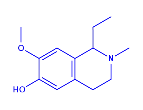 Molecular Structure of 706748-20-1 (6-Isoquinolinol,1-ethyl-1,2,3,4-tetrahydro-7-methoxy-2-methyl-(9CI))
