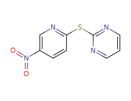 Molecular Structure of 66474-51-9 (Pyrimidine, 2-((5-nitro-2-pyridinyl)thio)-)