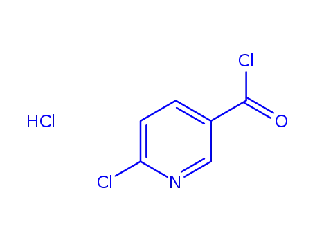 Molecular Structure of 66608-11-5 (6-CHLORONICOTINOYL CHLORIDE  97)