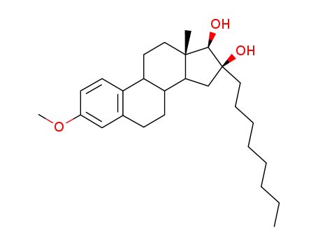 Molecular Structure of 6634-39-5 ((16beta,17beta)-3-methoxy-16-octylestra-1,3,5(10)-triene-16,17-diol)