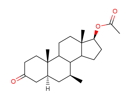 Molecular Structure of 70841-90-6 ((7alpha)-7-methyl-3-oxoandrostan-17-yl acetate)