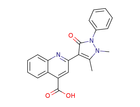 2-(1,5-dimethyl-3-oxo-2-phenyl-2,3-dihydro-1<i>H</i>-pyrazol-4-yl)-quinoline-4-carboxylic acid