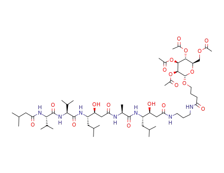 N-(3-(2,3,4,6-tetra-O-acetyl-α-D-mannopyranosyloxy)propylcarbonyl)-N'-(pepstatinyl)propane-1,3-diamine