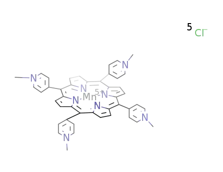 Molecular Structure of 70649-54-6 (tetrakis(N-methyl-4-pyridiniumyl)porphine manganese(III) complex)