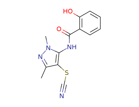 Thiocyanic acid,5-[(2-hydroxybenzoyl)amino]-1,3-dimethyl-1H-pyrazol-4-yl ester cas  70803-16-6