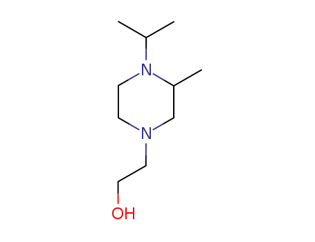Molecular Structure of 6635-12-7 (2-[3-methyl-4-(propan-2-yl)piperazin-1-yl]ethanol)