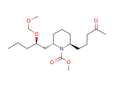 (2S,6S)-methyl 2-((R)-2-(methoxymethoxy)pentyl)-6-(4-oxopentyl)piperidine-1-carboxylate