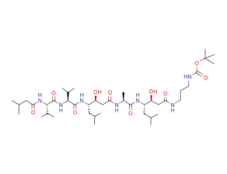 N-(t-butyloxycarbonyl)-N'-(pepstatinyl)propane-1,3-diamine
