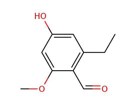 Molecular Structure of 709024-56-6 (o-Anisaldehyde, 6-ethyl-4-hydroxy- (5CI))