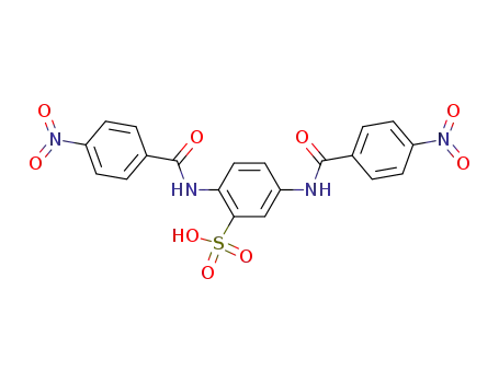 Molecular Structure of 6661-57-0 (2,5-bis(4-nitrobenzamido)benzenesulfonic acid)