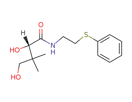 Molecular Structure of 6641-86-7 (2,4-dihydroxy-3,3-dimethyl-N-(2-phenylsulfanylethyl)butanamide)