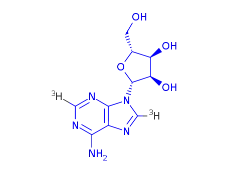 Molecular Structure of 66592-84-5 (ADENOSINE, [2,8-3H])
