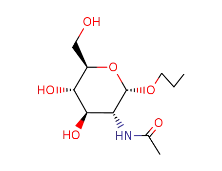 Molecular Structure of 19124-39-1 (propyl 2-acetamido-2-deoxy-α-D-glucopyranoside)