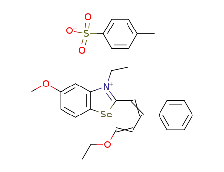 2-(4-ethoxy-2-phenyl-buta-1,3-dienyl)-3-ethyl-5-methoxy-benzoselenazolium; toluene-4-sulfonate