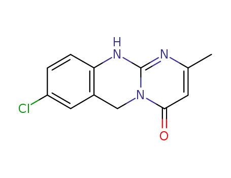 Molecular Structure of 66424-86-0 (8-chloro-2-methyl-1,6-dihydro-4H-pyrimido[2,1-b]quinazolin-4-one)