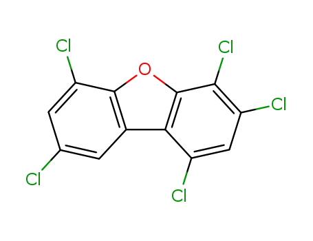 Molecular Structure of 83704-55-6 (1,3,4,6,8-PENTACHLORODIBENZOFURAN)