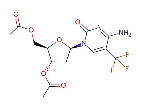 Molecular Structure of 76514-04-0 (3',5'-di-O-acetyl-5-(trifluoromethyl)-2'-deoxycytidine)