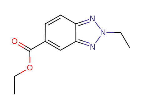 Molecular Structure of 628294-66-6 (2H-Benzotriazole-5-carboxylicacid,2-ethyl-,ethylester(9CI))