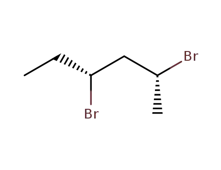 Molecular Structure of 62959-97-1 ([2S,4S,(+)]-2,4-Dibromohexane)