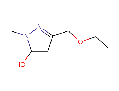 Molecular Structure of 66708-00-7 (1H-Pyrazol-5-ol,  3-(ethoxymethyl)-1-methyl-)