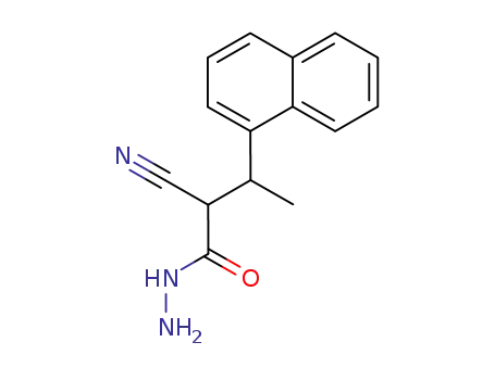 Molecular Structure of 62875-54-1 (2-cyano-3-(naphthalen-1-yl)butanehydrazide)