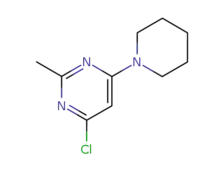 Molecular Structure of 94052-15-0 (4-Chloro-2-methyl-6-piperidin-1-ylpyrimidine)
