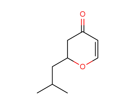 Molecular Structure of 89171-65-3 (4H-Pyran-4-one, 2,3-dihydro-2-(2-methylpropyl)-)