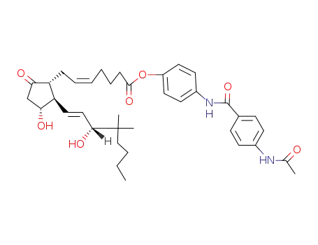 Molecular Structure of 62873-55-6 (16,16-DIMETHYL PGE2 4-(4-ACETAMIDOBENZAMIDO) PHENYL ESTER)
