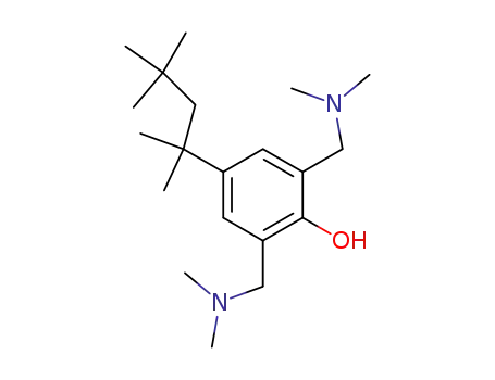 Molecular Structure of 6285-80-9 (2,6-bis[(dimethylamino)methyl]-4-(2,4,4-trimethylpentan-2-yl)phenol)