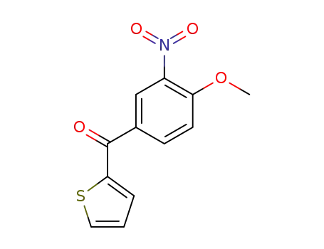 Molecular Structure of 66938-50-9 ((4-Methoxy-3-nitrophenyl)-(thiophen-2-yl)methanone ,98%)