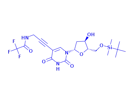 5’-O-(tert-butyldimethylsilyl)-2’-deoxy-5-(N-trifluoroacetyl-3-aminopropynyl)uridine