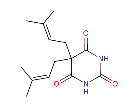 Molecular Structure of 66942-06-1 (5,5-Bis(3-methyl-2-butenyl)barbituric acid)