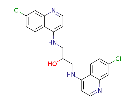 Molecular Structure of 6285-24-1 (1,3-bis[(7-chloroquinolin-4-yl)amino]propan-2-ol)