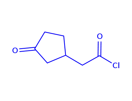 Molecular Structure of 66972-66-5 (2-(3-oxocyclopentyl)acetyl chloride)