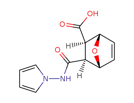 Molecular Structure of 66832-59-5 (3-(1H-pyrrol-1-ylcarbamoyl)-7-oxabicyclo[2.2.1]hept-5-ene-2-carboxylic acid)