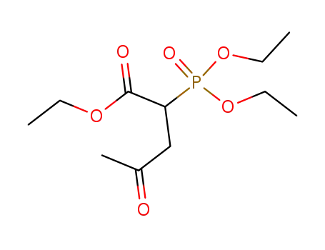 Molecular Structure of 114929-91-8 (Pentanoic acid, 2-(diethoxyphosphinyl)-4-oxo-, ethyl ester)