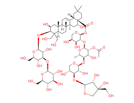 Molecular Structure of 66652-54-8 (2′-O-acetyl-platycodin D<sub>2</sub>)