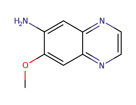 Molecular Structure of 66910-62-1 (6-Quinoxalinamine,7-methoxy-(9CI))