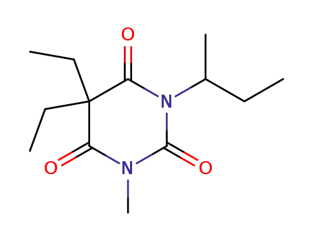 Molecular Structure of 132660-13-0 (1-(Butan-2-yl)-5,5-diethyl-3-methylbarbitursaeure)