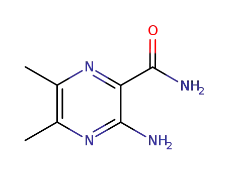 Molecular Structure of 68884-02-6 (3-AMINO-5,6-DIMETHYLPYRAZINE-2-CARBOXAMIDE)